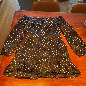 Cotton candy LA off the shoulder mini dress